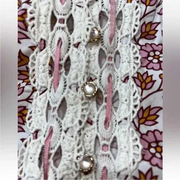 Anthropologie Rahi Floral Brayden Lace Blouse size small - Picture 4 of 4